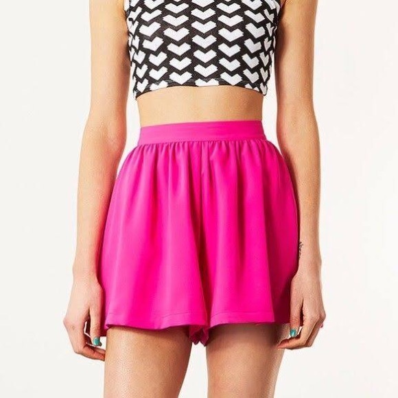 topshop pink shorts